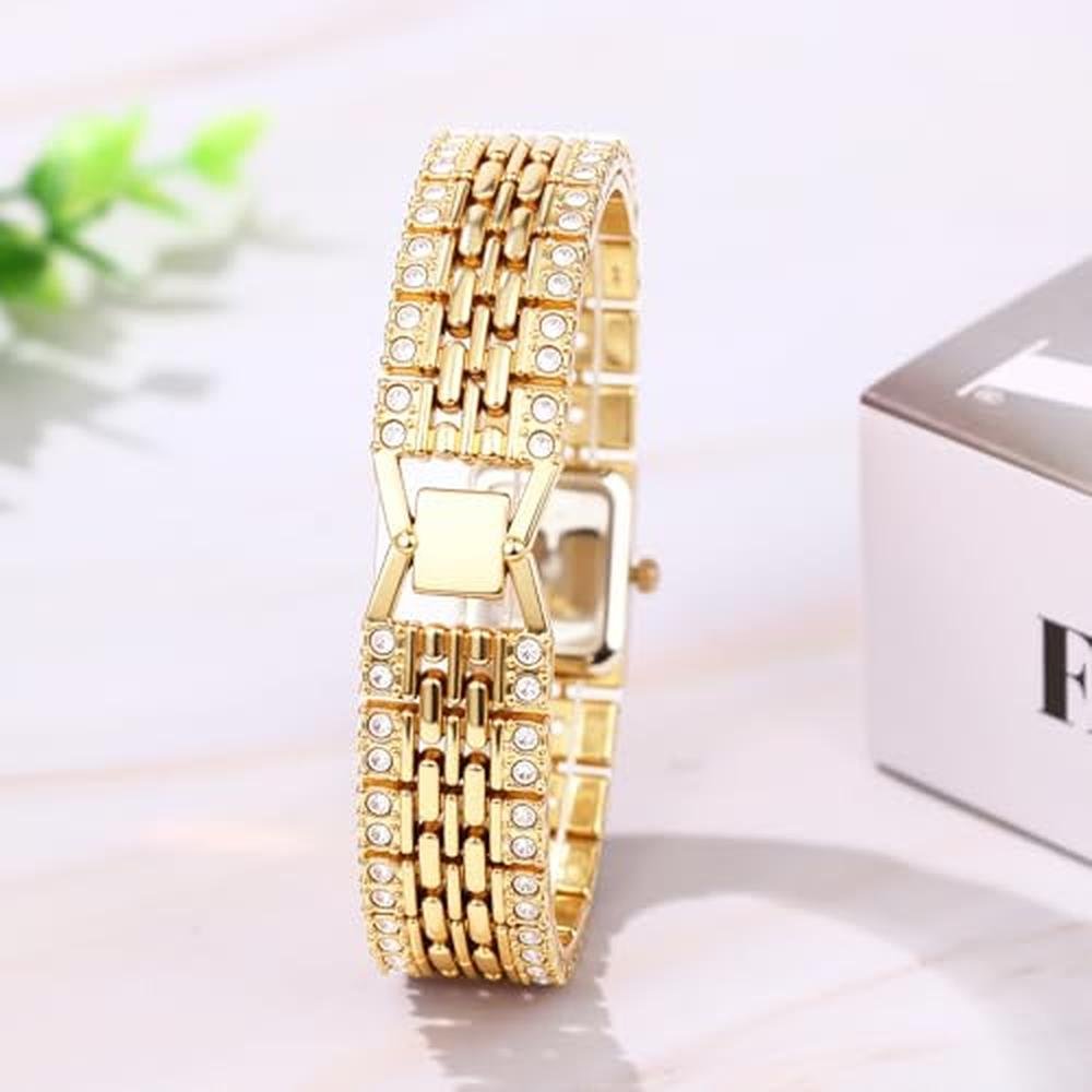 Women's Jewelry: JewelryWe Square Iced-Out Watch – In Use