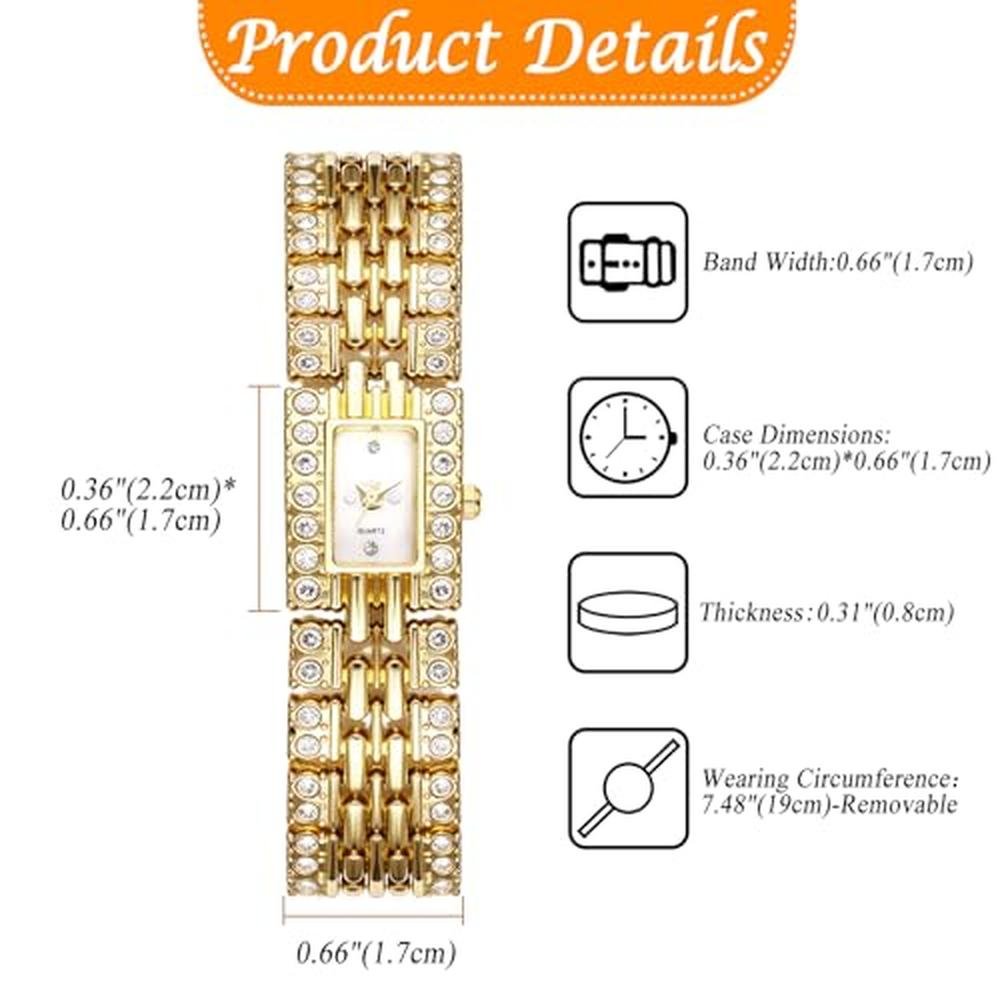 Women's Jewelry: JewelryWe Square Iced-Out Watch – Packaging