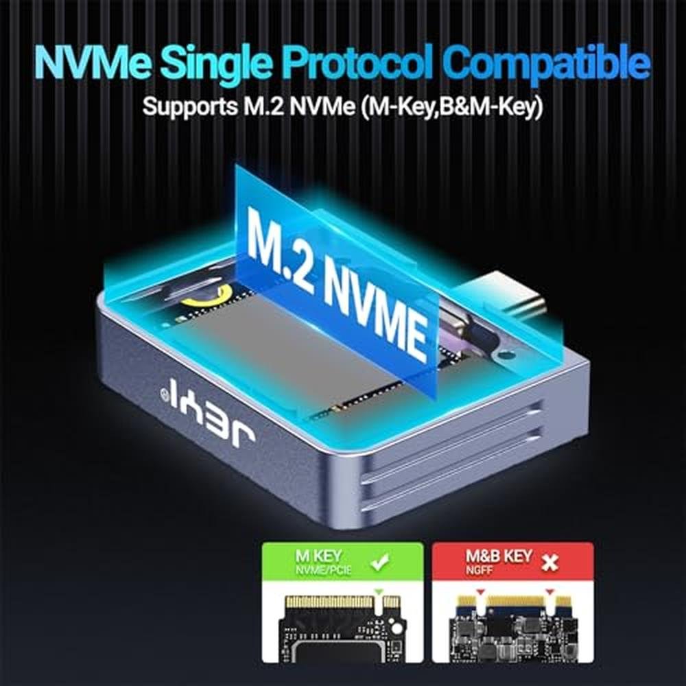 Enclosure JEYI: JEYI 2230 M.2 High-End 10Gbps USB C NVMe – Close-up Detail