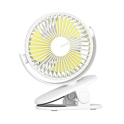 Fan Jisulife: JISULIFE Clip on Desk Fan Ultra 1 White – Front View
