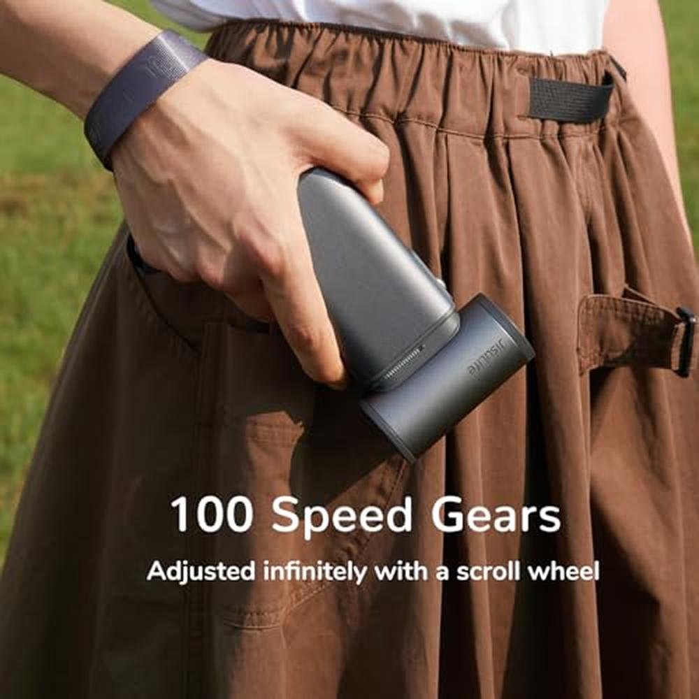 Fan Air: JISULIFE Super Jet Fan 8500mAh Portable Handheld – Side View