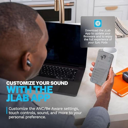 JLab Epic Pods ANC: True Wireless Bluetooth Earbuds with – Packaging