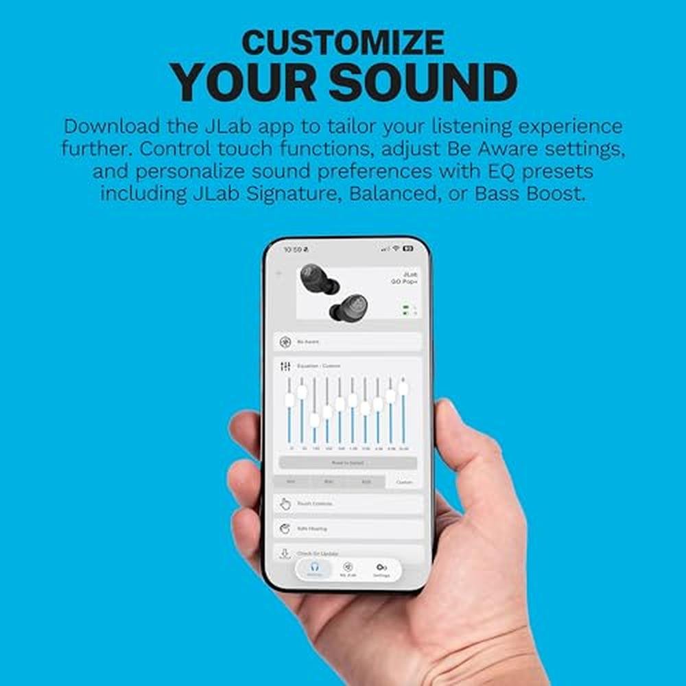 Earbuds Ear: JLab Go Air Pop+ True Wireless Earbuds – Side View