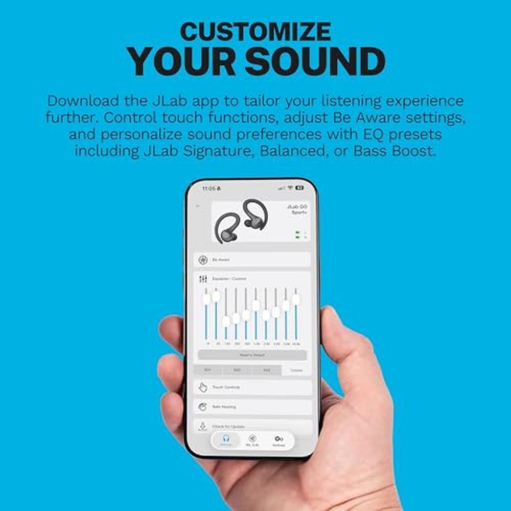 Sport JLab: JLab Go Sport+ Wireless Earbuds – Side View