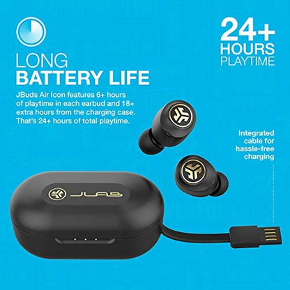 Bluetooth JLab: JLab JBuds Air Icon True Wireless Signature – Close-up Detail