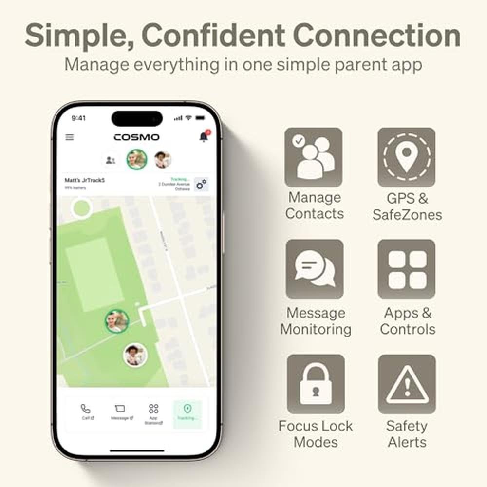 JrTrack 5 Kids Smart Watch: Cosmo JrTrack 5 GPS Tracker – In Use