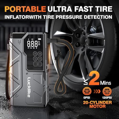 Jump Starter: Lucklike 4000A Portable Car Battery Jumper – Close-up Detail
