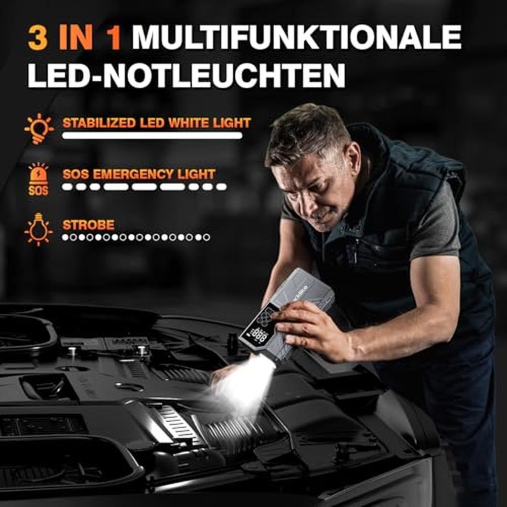 Jump Starter: Lucklike 4000A Portable Car Battery Jumper – In Use