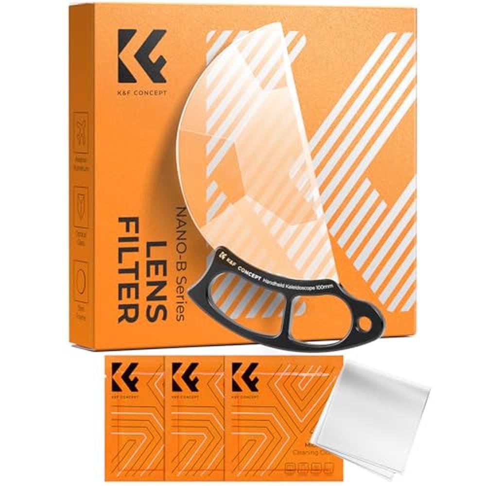 K&F CONCEPT 100mm Handheld Subtle Kaleidoscope Filter – Front View