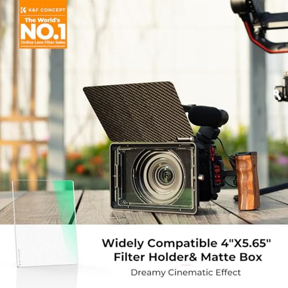 K&F CONCEPT 4'' x 5.65'' Square Black Diffusion 1/8 Effect – Side View
