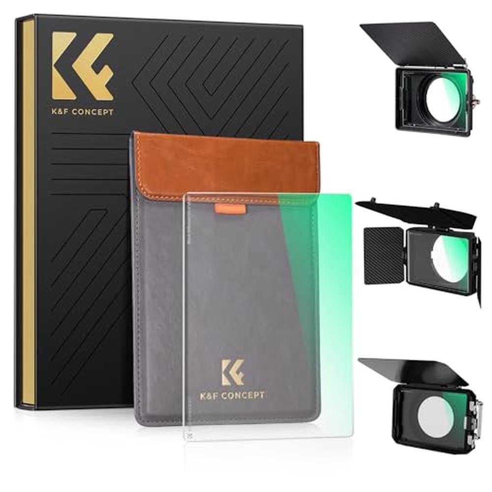 K&F CONCEPT 4'' x 5.65'' Square Black Diffusion 1/4 Effect – Front View