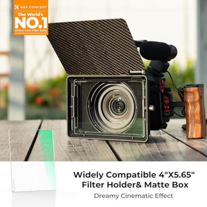 K&F CONCEPT 4'' x 5.65'' Square Black Diffusion 1/4 Effect – Side View