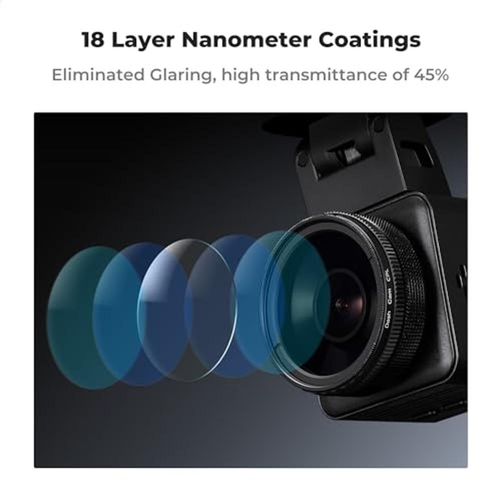 K&F Concept 40mm Ultra-Slim CPL Circular Polarizer Dashcam – In Use