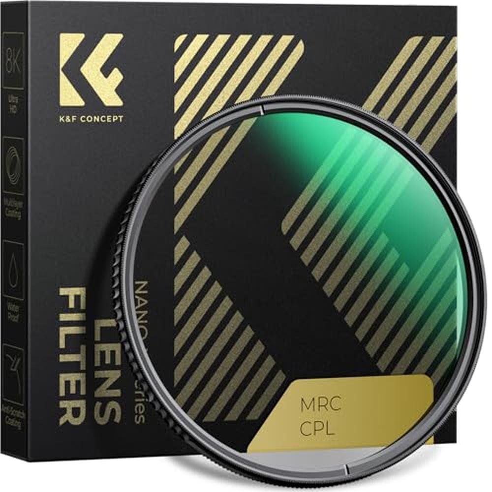 K&F CONCEPT 43mm Circular Polarizers Filter Polarizing – Front View