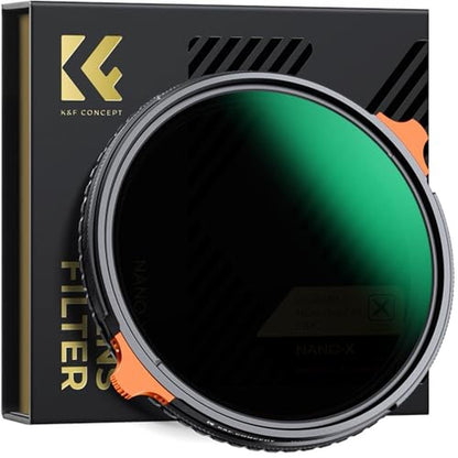 K&F CONCEPT 43mm ND4-64 (2-6 Stops) ND Lens Filter Variable – Front View