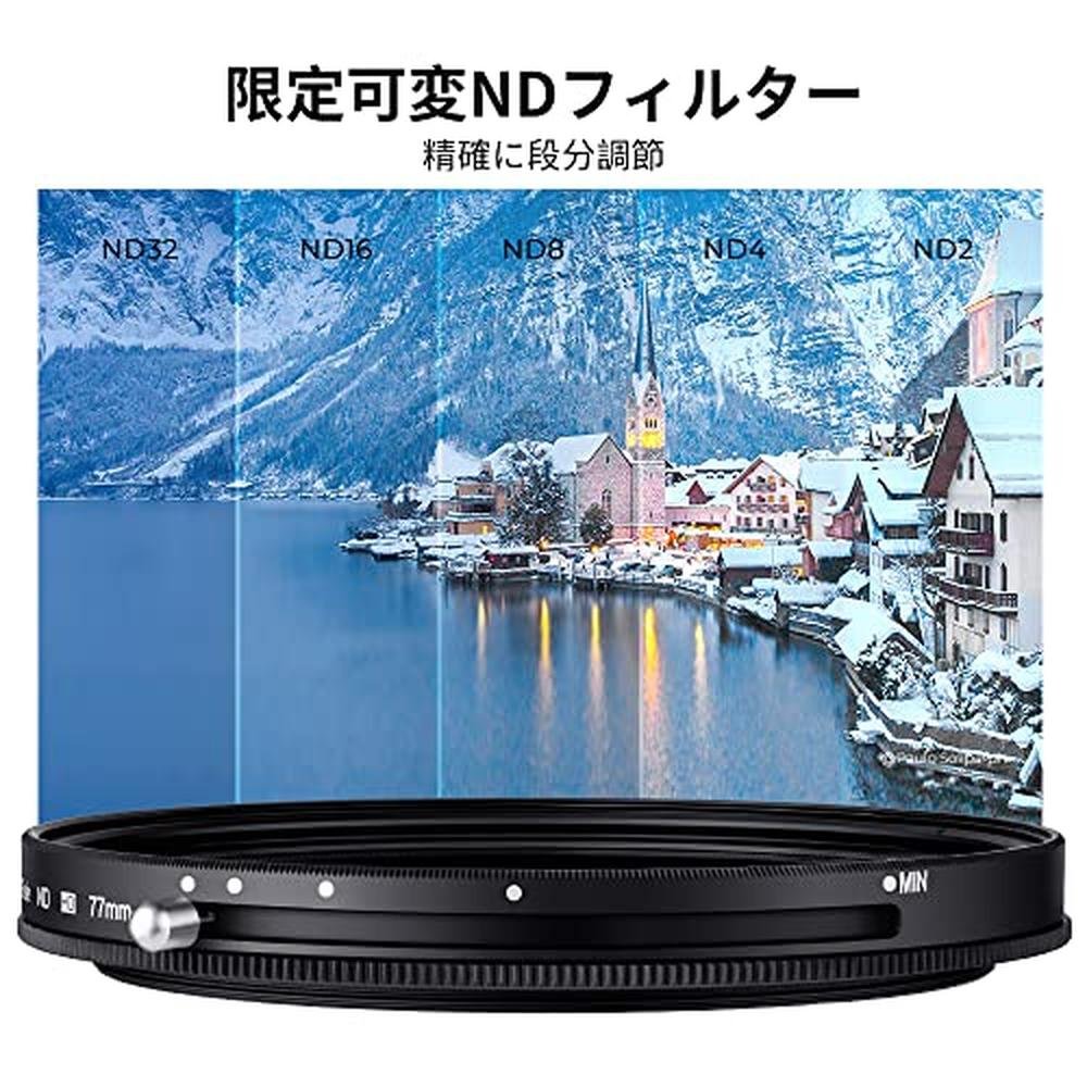 K&F CONCEPT 43mm Variable Fader ND2-ND32 ND Filter and CPL – In Use