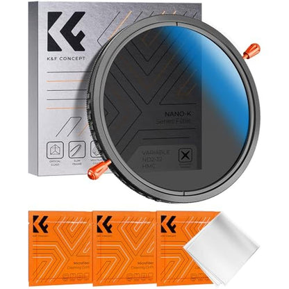 K&F CONCEPT 43mm Variable ND2-32 (1-5 Stops) & Circular – Front View