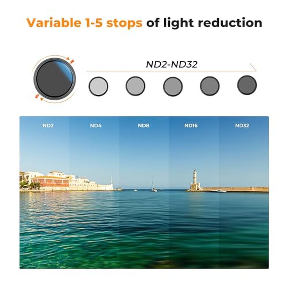 K&F CONCEPT 43mm Variable ND2-32 (1-5 Stops) & Circular – In Use