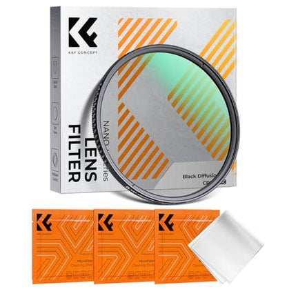K&F Concept 46mm Black Diffusion 1/4 & Circular Polarizing – Front View