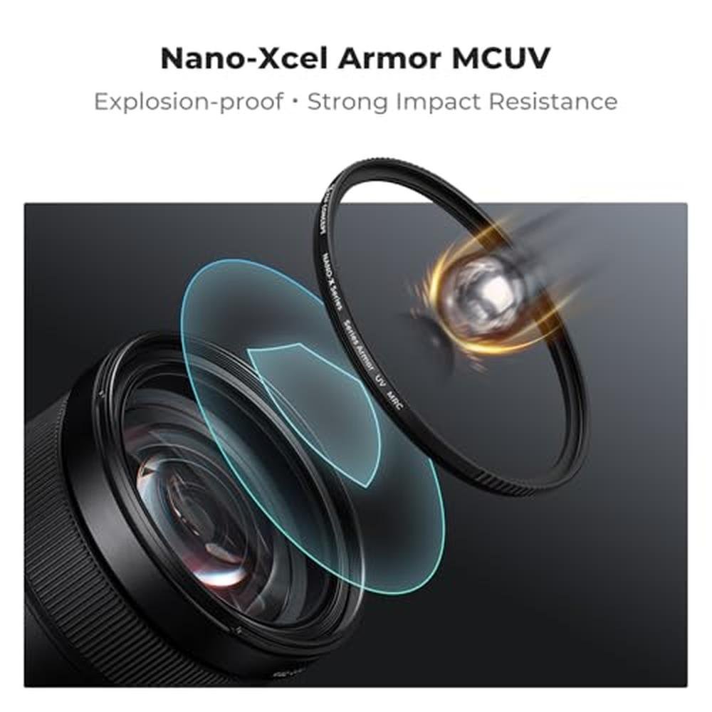 K&F CONCEPT 46mm Explosive-Proof MCUV Lens Protection – Side View