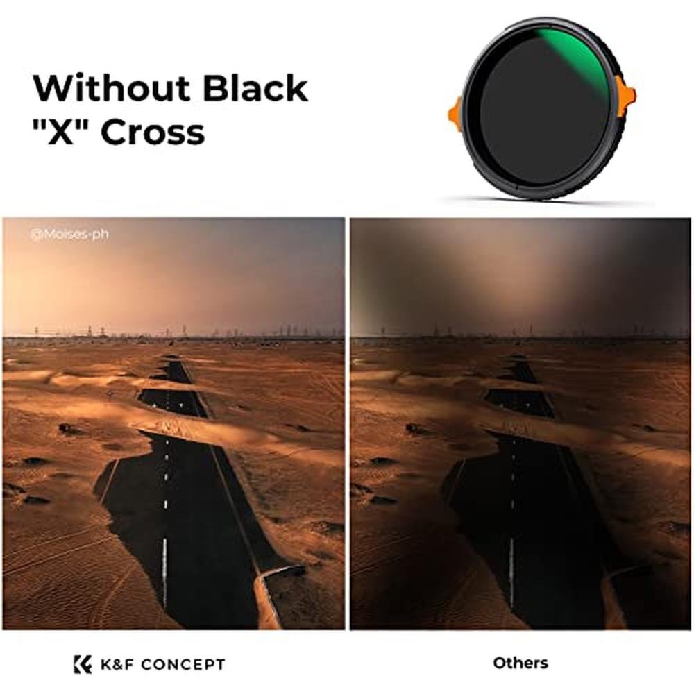 K&F CONCEPT 46mm ND4-64 (2-6 Stops) ND Lens Filter Variable – Close-up Detail