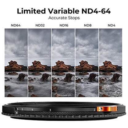 K&F CONCEPT 46mm ND4-64 (2-6 Stops) ND Lens Filter Variable – In Use