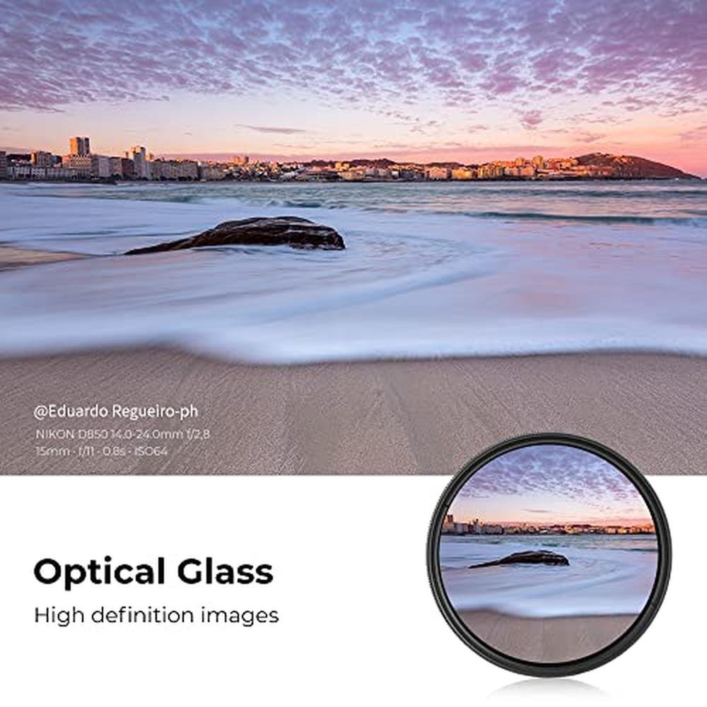 K&F CONCEPT 46mm Variable ND2-ND400 ND Lens Filter (1-9 – In Use