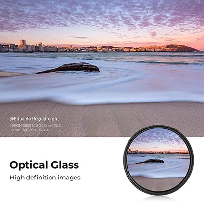 K&F CONCEPT 46mm Variable ND2-ND400 ND Lens Filter (1-9 – In Use