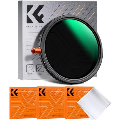 K&F CONCEPT 49mm Black Diffusion Mist Effect 1/4 & Variable – Front View