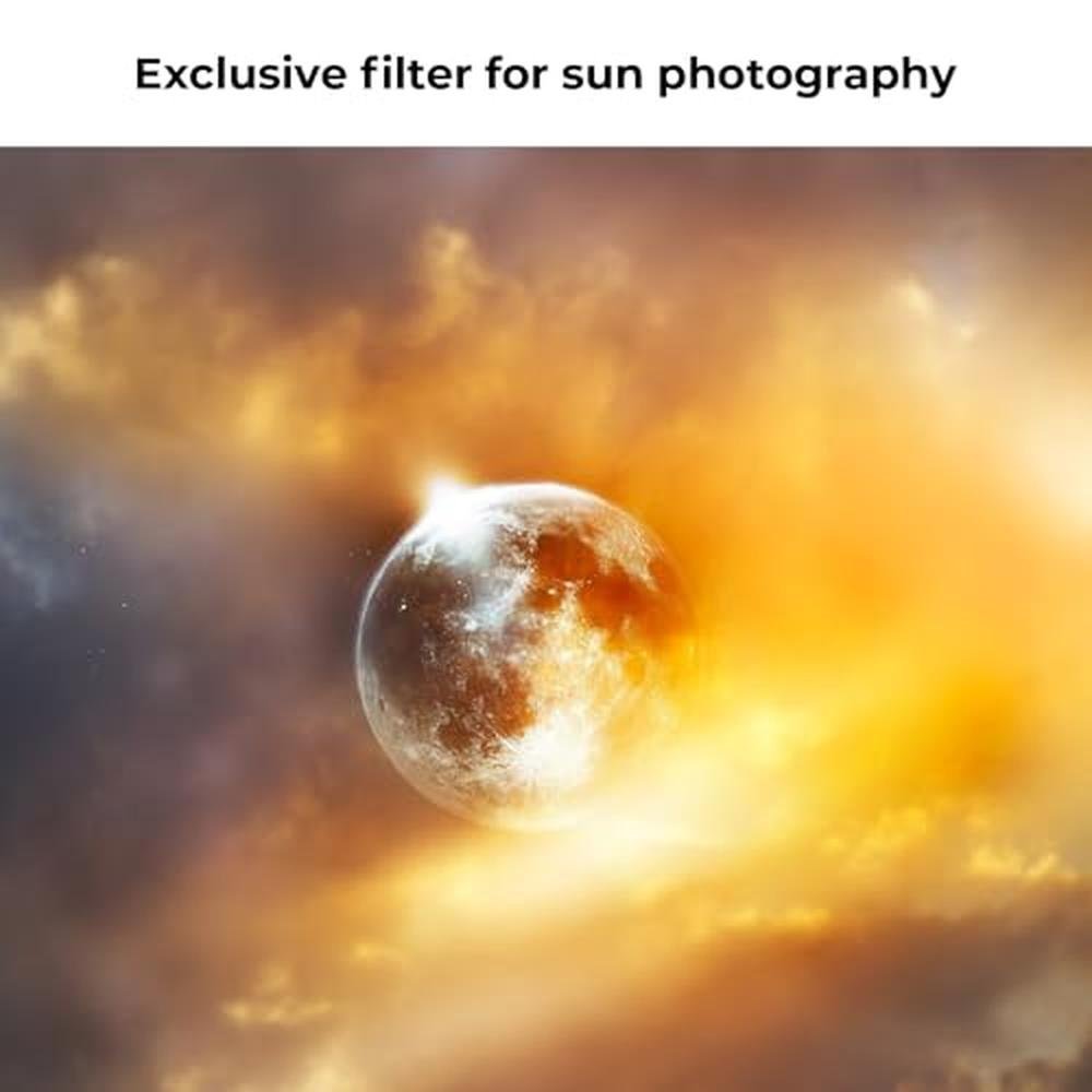 K&F CONCEPT 49mm ND100000(16.6 Stops) ND Lens Filter Solar – Close-up Detail
