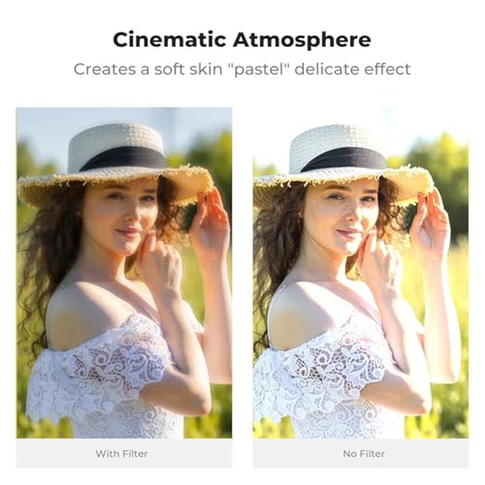 K&F CONCEPT 52mm Black Diffusion Mist 1/4 Effect & Variable – In Use