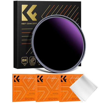K&F CONCEPT 52mm ND1000000(20 Stops) ND Lens Filter Solar – Front View