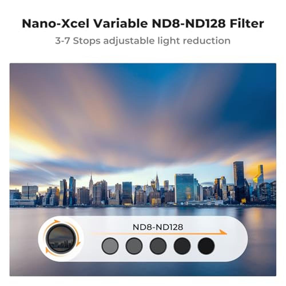 K&F Concept 52mm Variable ND Lens Filter ND8-ND128 (3-7 – Side View