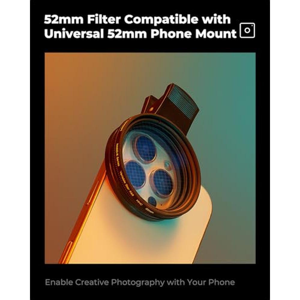 K&F CONCEPT 52mm Variable Star Filter Cross Screen – Close-up Detail