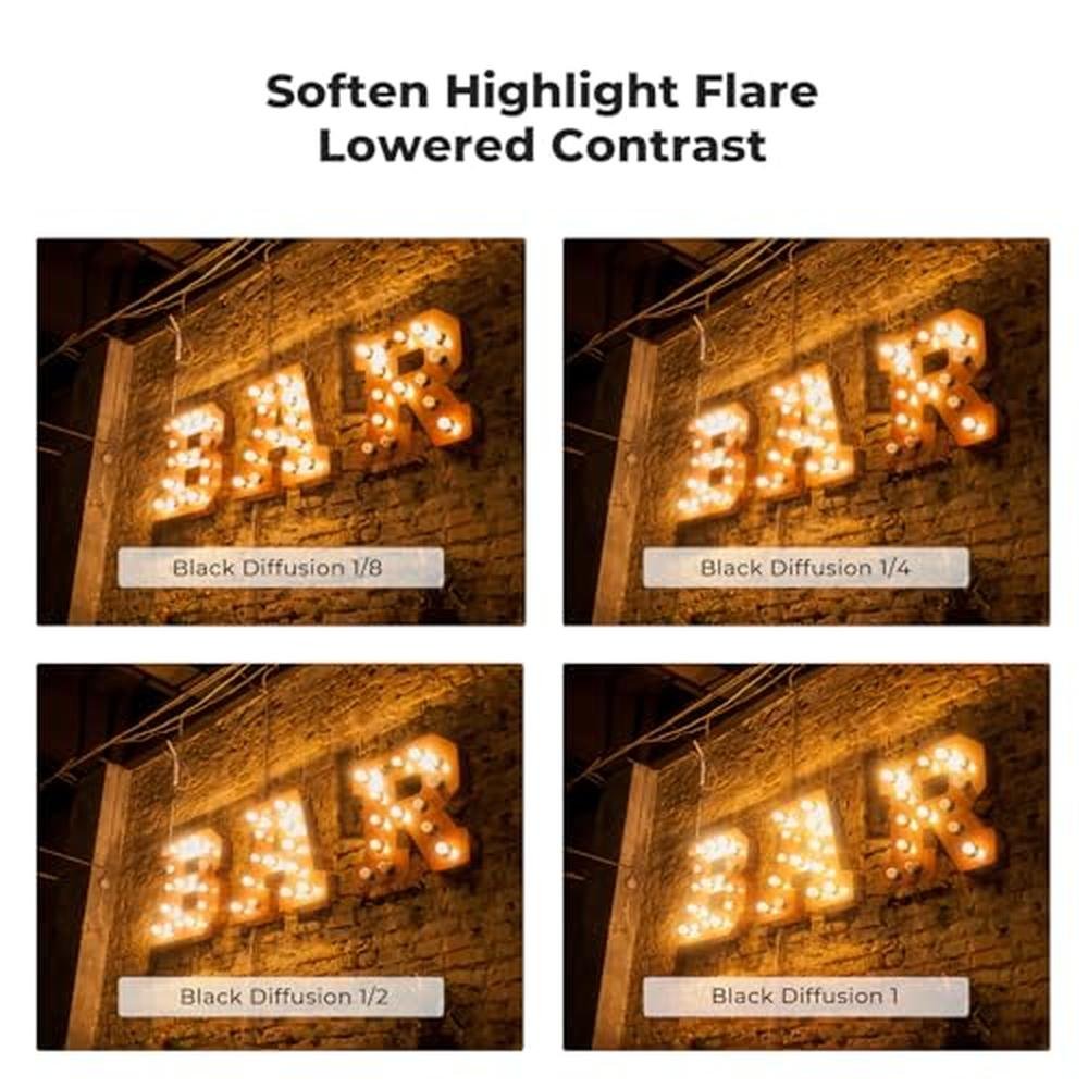 K&F CONCEPT 55mm Black Diffusion 1/2 Filter Mist Cinematic – In Use