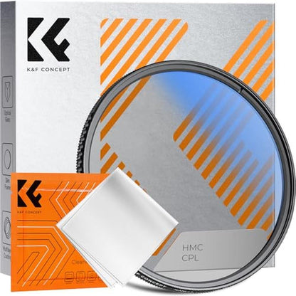 K&F CONCEPT 55mm Circular Polarizer Filter Ultra-Slim 18 – Front View