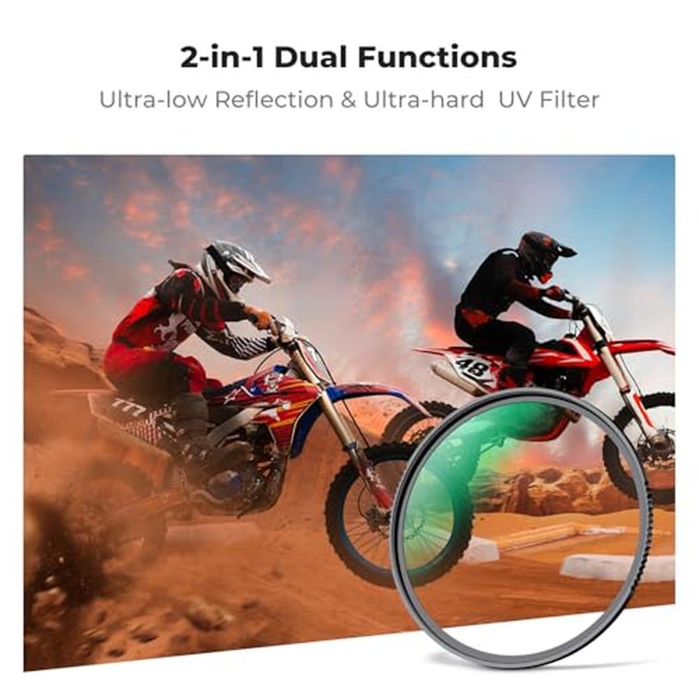 K&F CONCEPT 55mm Shockproof & Ultra Low Reflectivity MCUV – Side View
