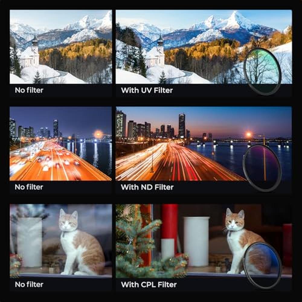 K&F Concept 55mm UV/CPL/ND Lens Filter Kit (3 Pieces)-18 – In Use