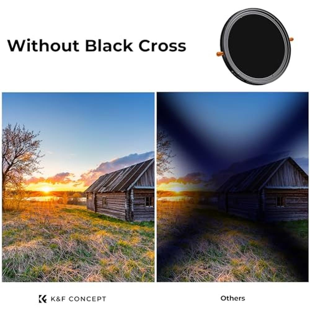 K&F CONCEPT 55mm Variable Fader ND2-32 ND Filter and CPL – In Use