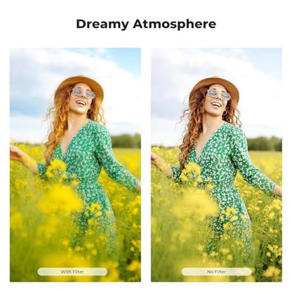 K&F CONCEPT 58mm Black Diffusion 1/4 & Circular Polarizing – In Use