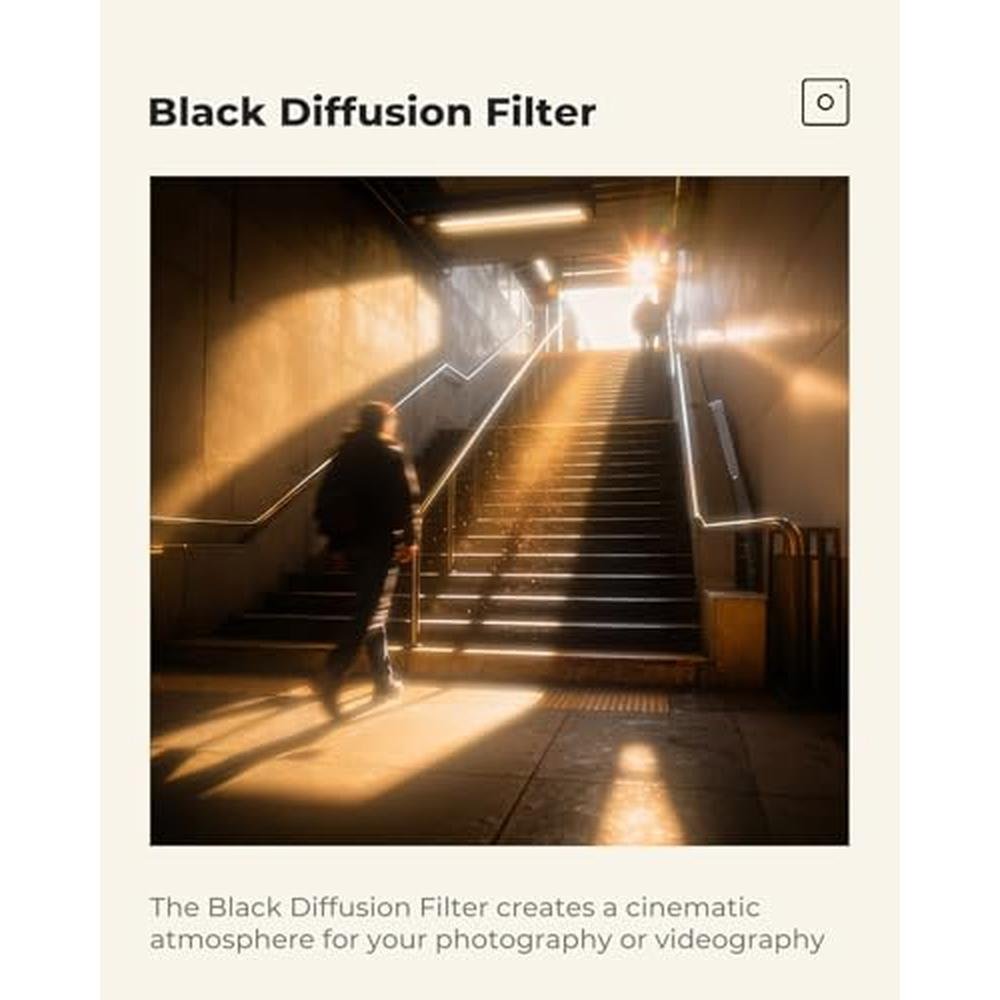 K&F CONCEPT 58mm Black Diffusion 1 Filter Mist Cinematic – In Use