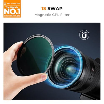 K&F Concept 58mm Magnetic Circular Polarizer Lens Filter – Side View