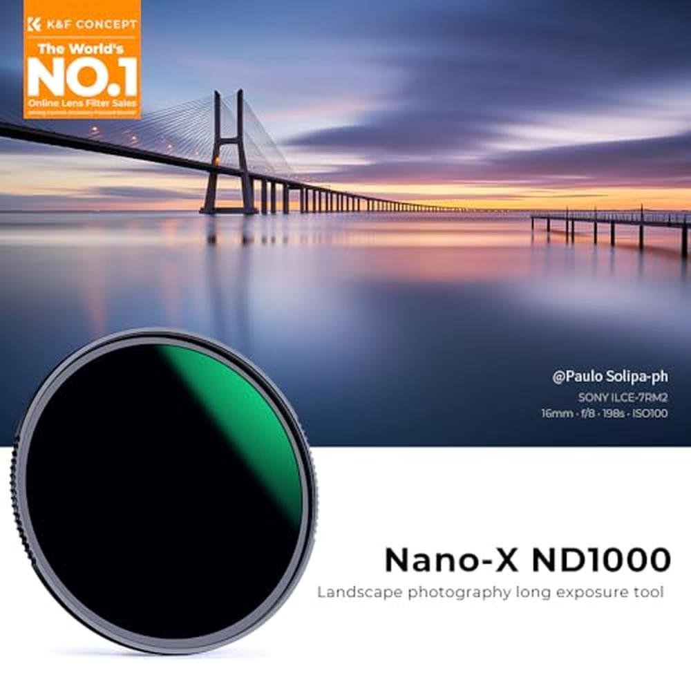 K&F CONCEPT 58mm ND1000 (10-Stop Fixed Neutral Density) ND – Side View