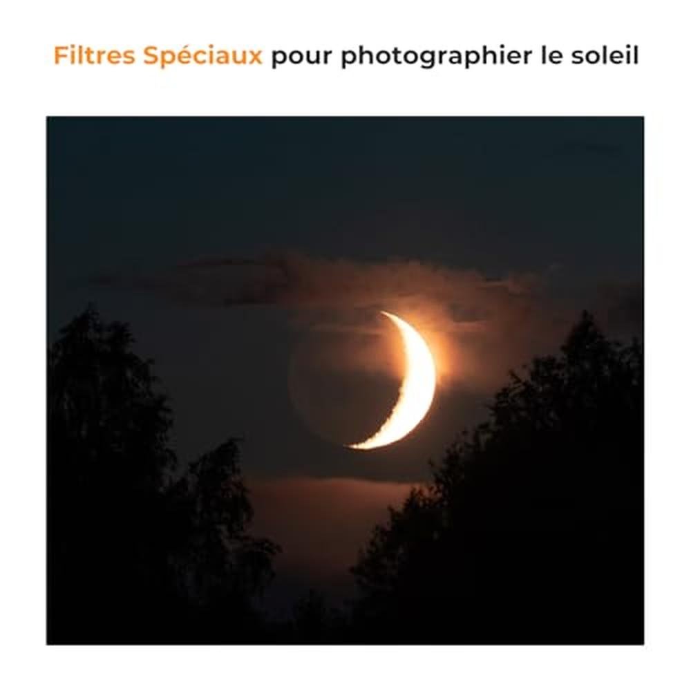 K&F CONCEPT 58mm ND1000000(20 Stops) ND Lens Filter Solar – Close-up Detail