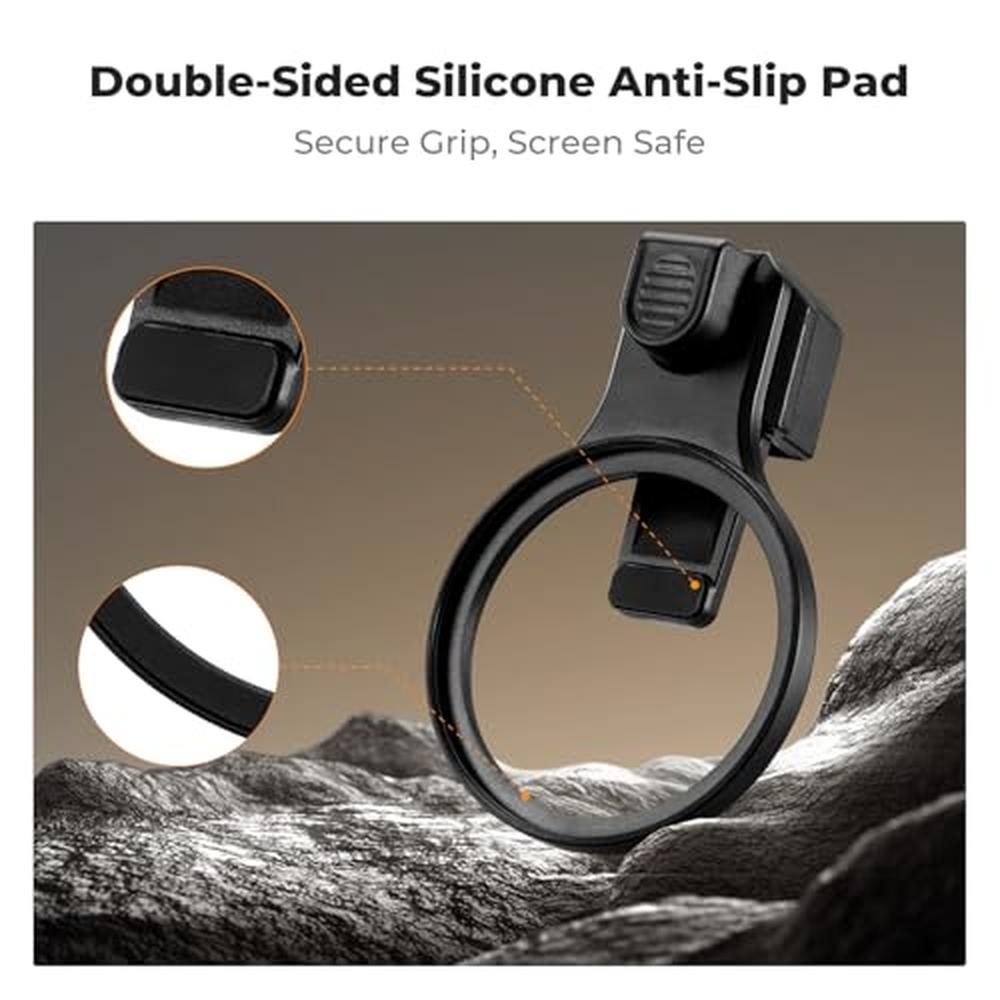 K&F CONCEPT 58mm Press-on ND2-32 Phone Lens Filter Kit – Side View