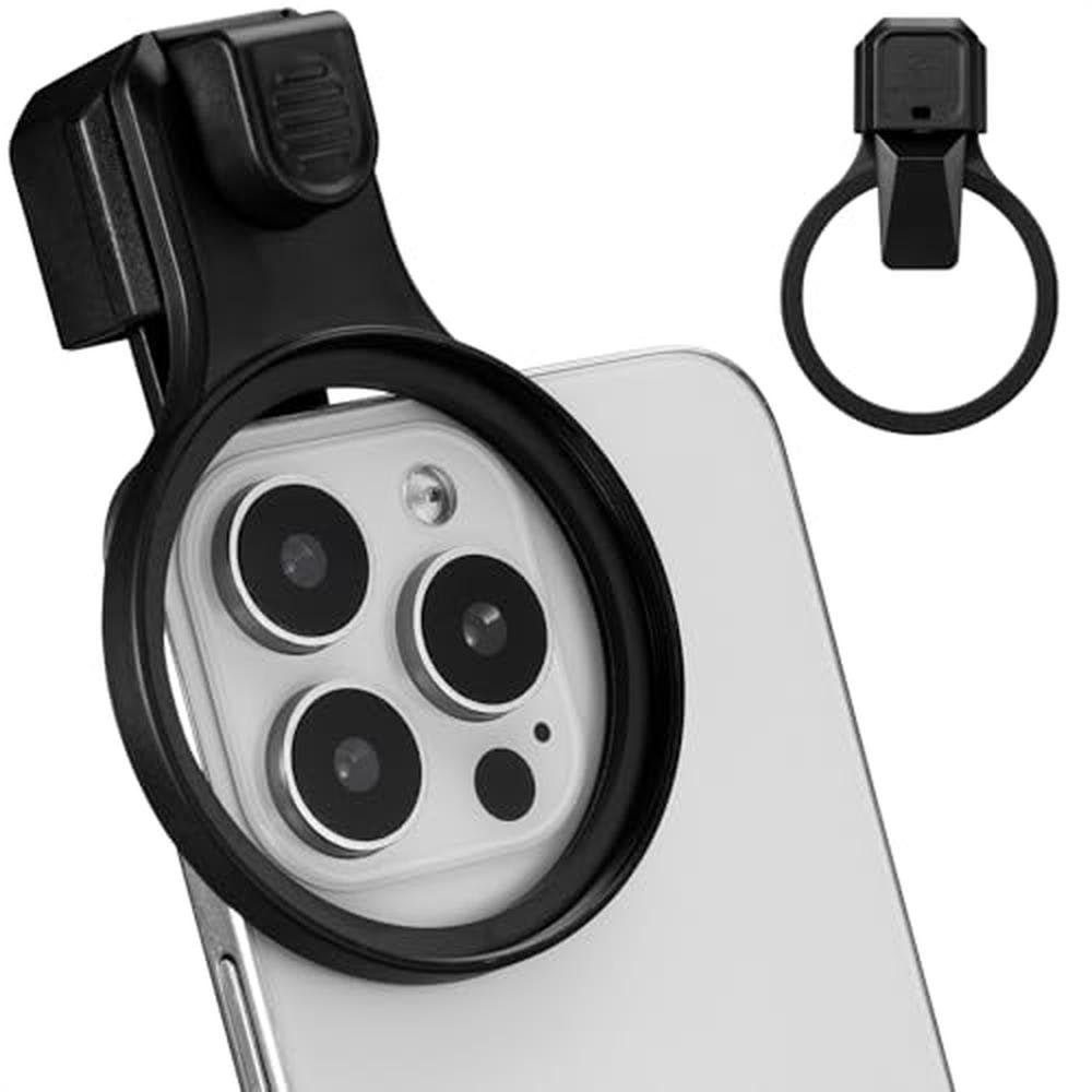 K&F CONCEPT 58mm Press-on Phone Lens Filter Adapter – Front View