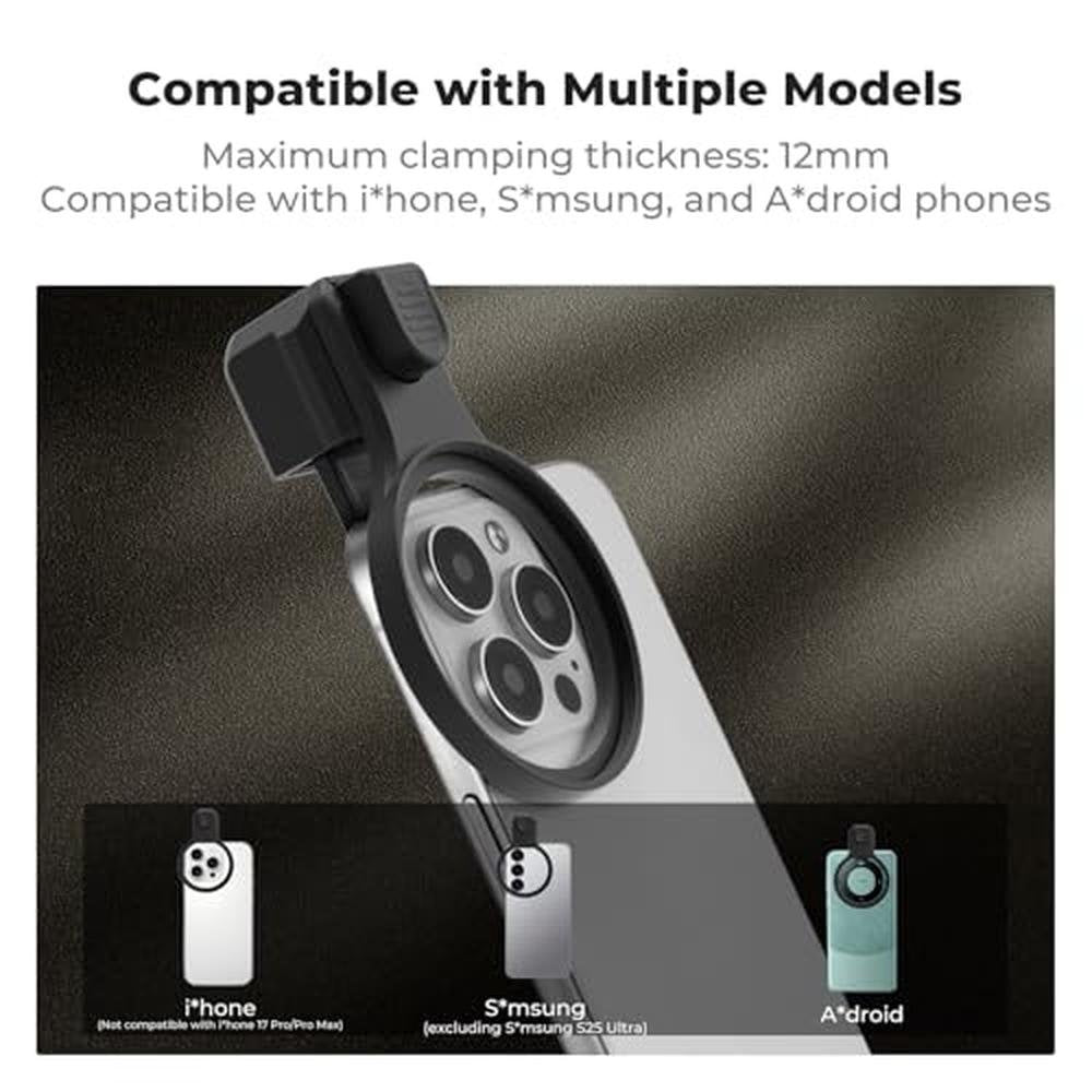 K&F CONCEPT 58mm Press-on Phone Lens Filter Adapter – Packaging