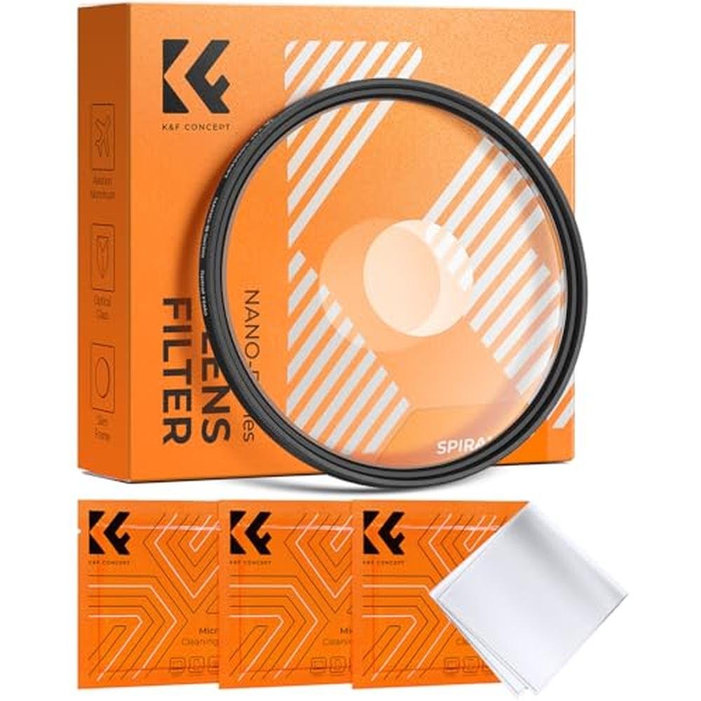 K&F CONCEPT 58mm Spiral Halo Camera Lens Filter – Front View