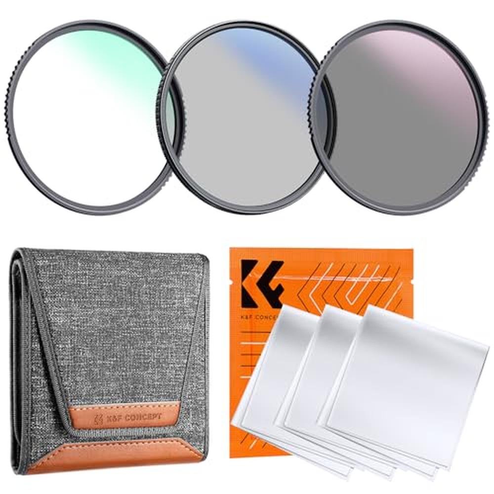 K&F Concept 58mm UV/CPL/ND Lens Filter Kit (3 Pieces)-18 – Front View
