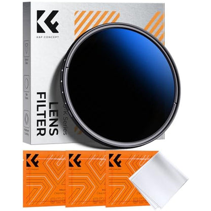 K&F CONCEPT 58mm Variable ND Lens Filter ND2-ND400 (1-9 – Front View